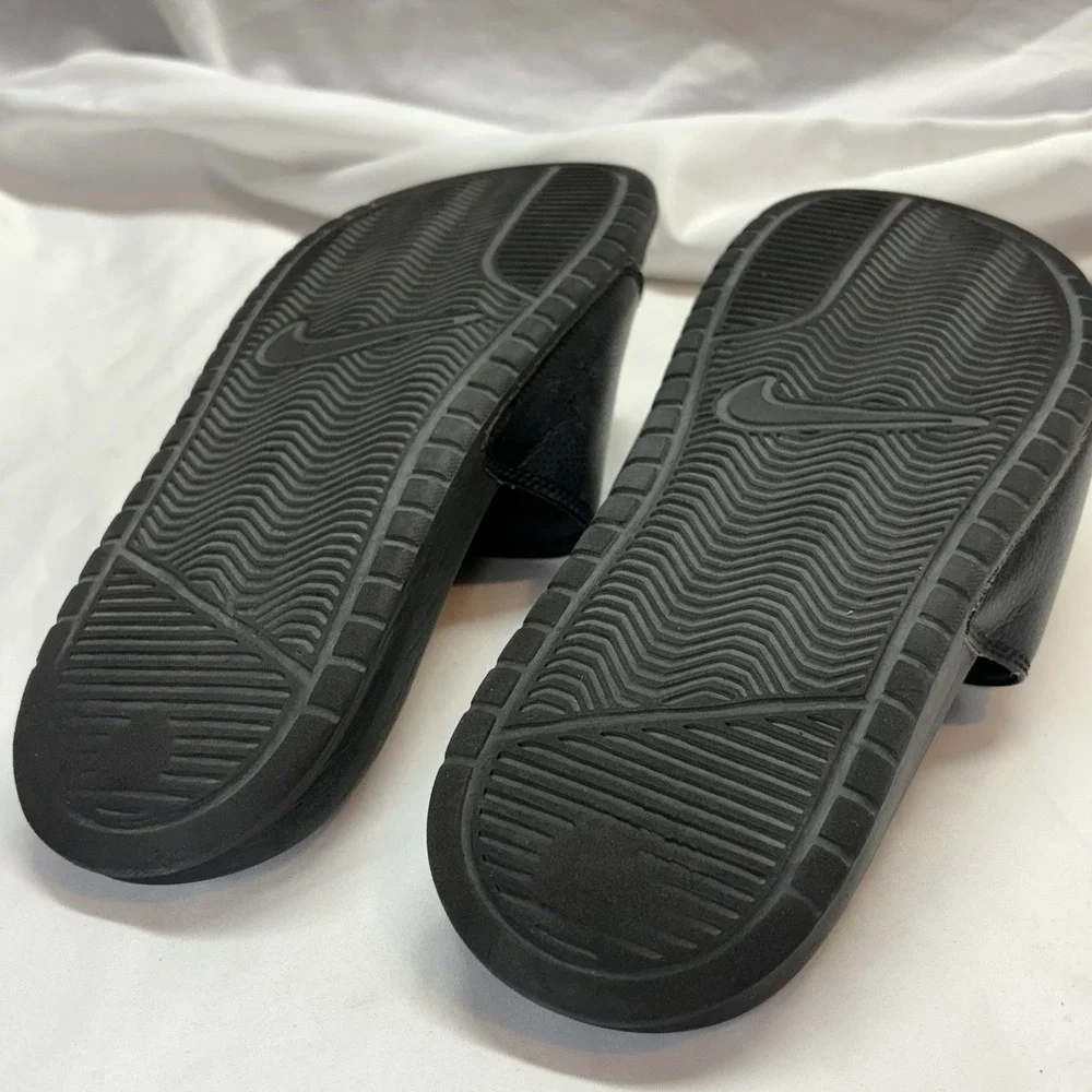 Nike Benassi JDI Sandlas Mens Size 8 Black White Slip On Slides 343880-090